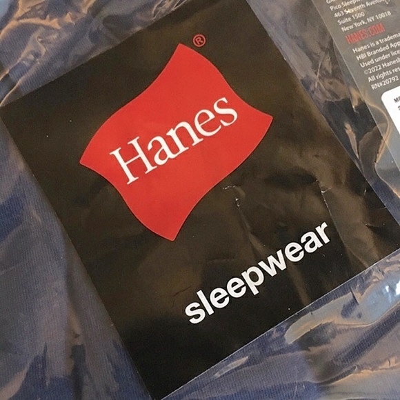 NWT! HANES 2-pack Jersey Knit Sleep Shorts NAVY BLUE & GREY Men’s Size 3XL - Picture 4 of 7